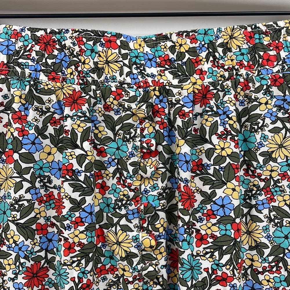 LOFT Floral Midi Skirt in Multi-Colored Print - Picture 3 of 8